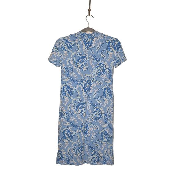 LILLY PULIZER $138‎ Sadie Polo Shirt Dress Blue Peri Turtley Awesome XXS - Picture 2 of 3